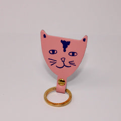 Ark Colour Design - CAT HEAD Schlüsselanhänger • Blassrosa - ROSA ECK
