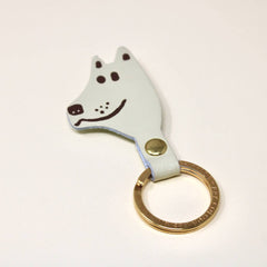 Ark Colour Design - DOG HEAD Schlüsselanhänger • Creme - ROSA ECK