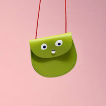 Ark Colour Design - GOOGLE EYE Geldbeutel Apfel - ROSA ECK - Grün, Leder,