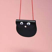 Ark Colour Design - GOOGLE EYE Geldbeutel Schwarz - ROSA ECK - Leder, Schwarz,