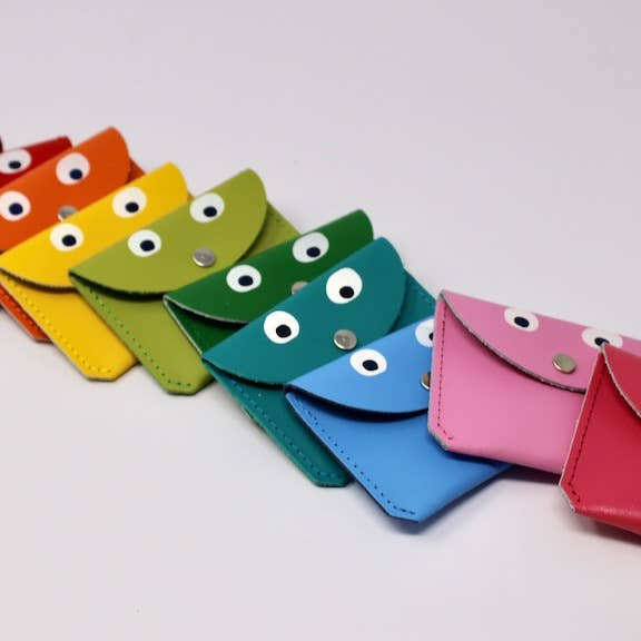 Ark Colour Design - GOOGLE EYE Mini - Geldbeutel Orange - ROSA ECK - Leder, Orange,