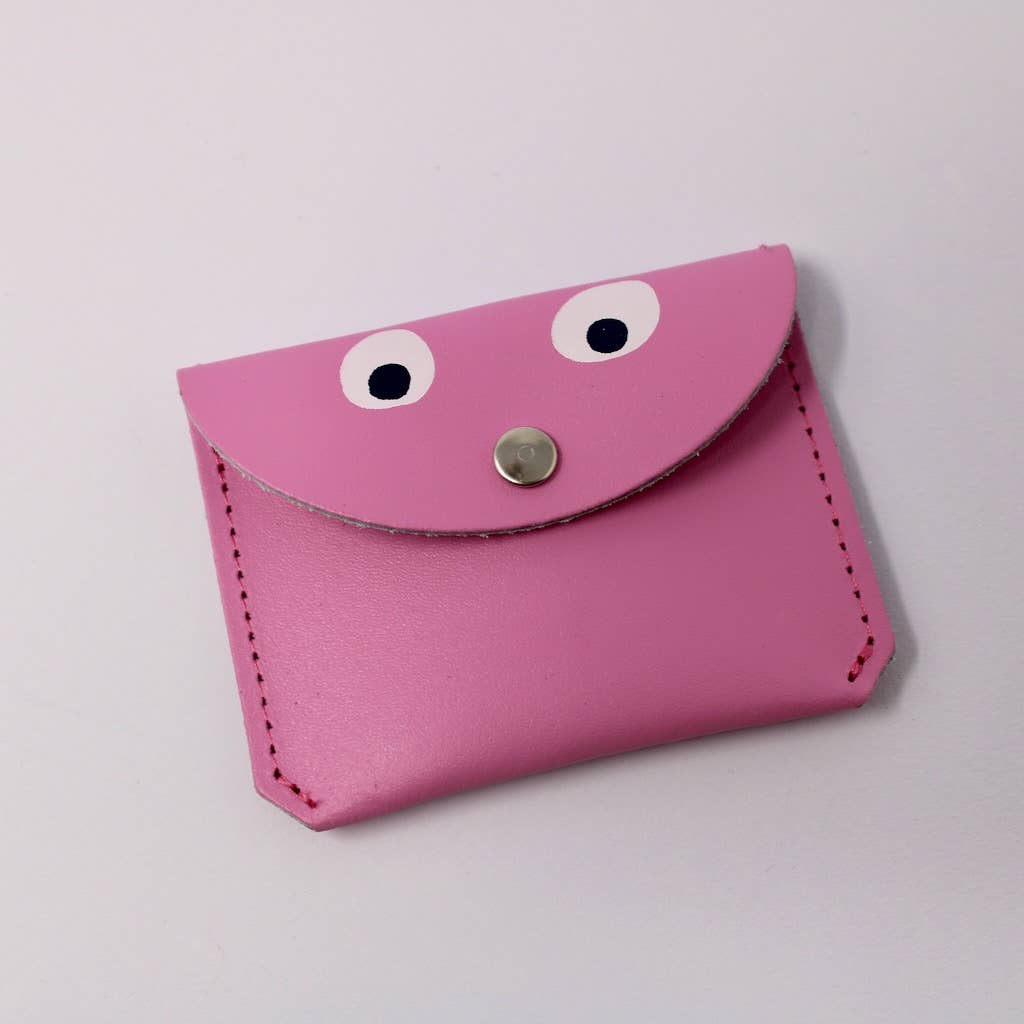 Ark Colour Design - GOOGLE EYE Mini - Geldbeutel Rosa - ROSA ECK - Leder, Rosa,