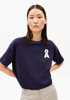 ARMEDANGELS - ALBERTARAA T-Shirt • tinted navy - ROSA ECK