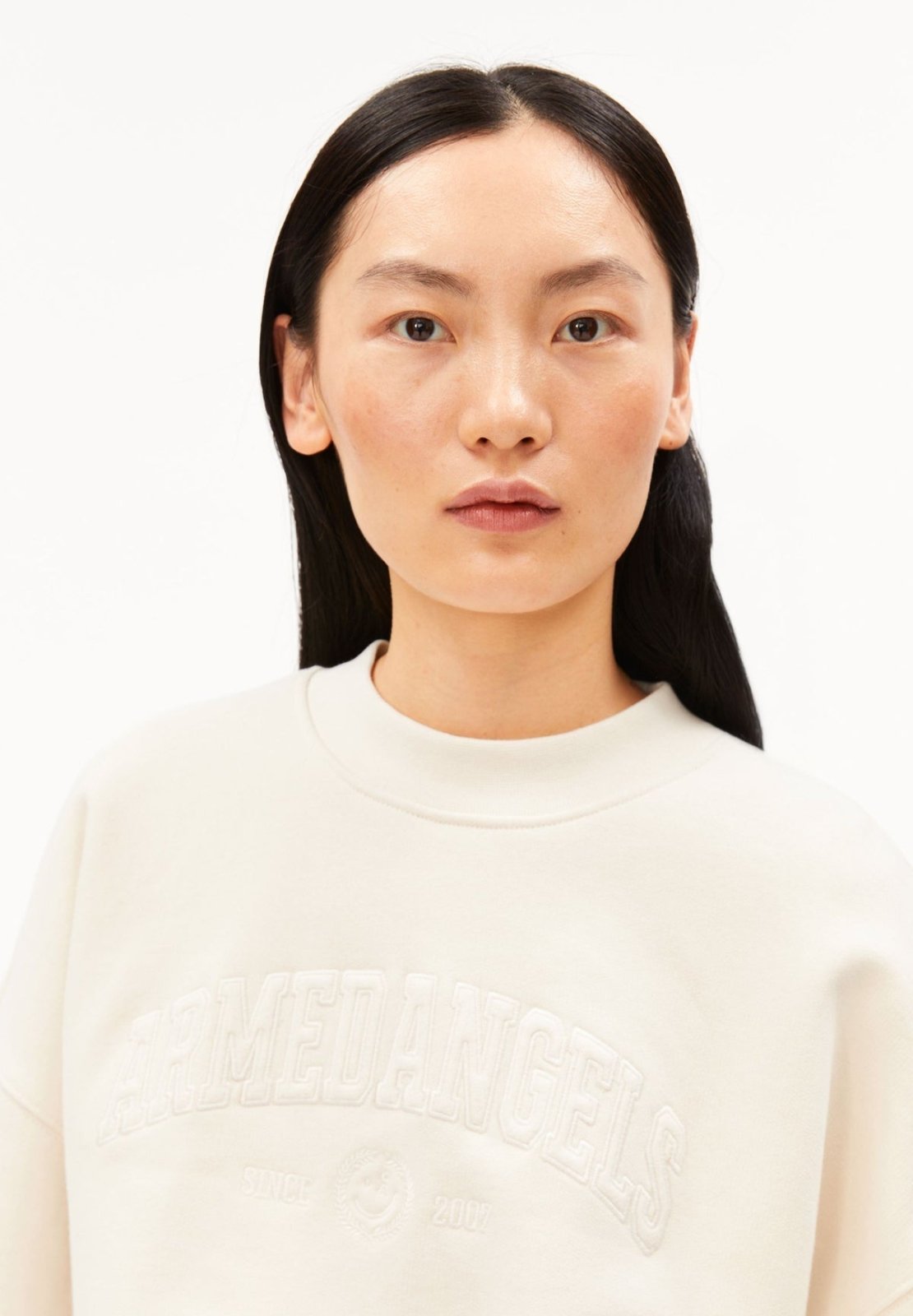 ARMEDANGELS - ALIZAA College-Sweatshirt • undyed - ROSA ECK