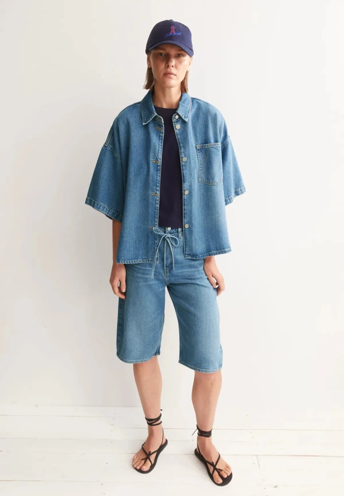 ARMEDANGELS - DAANY Jeans Baggy - Shorts • laguna - ROSA ECK