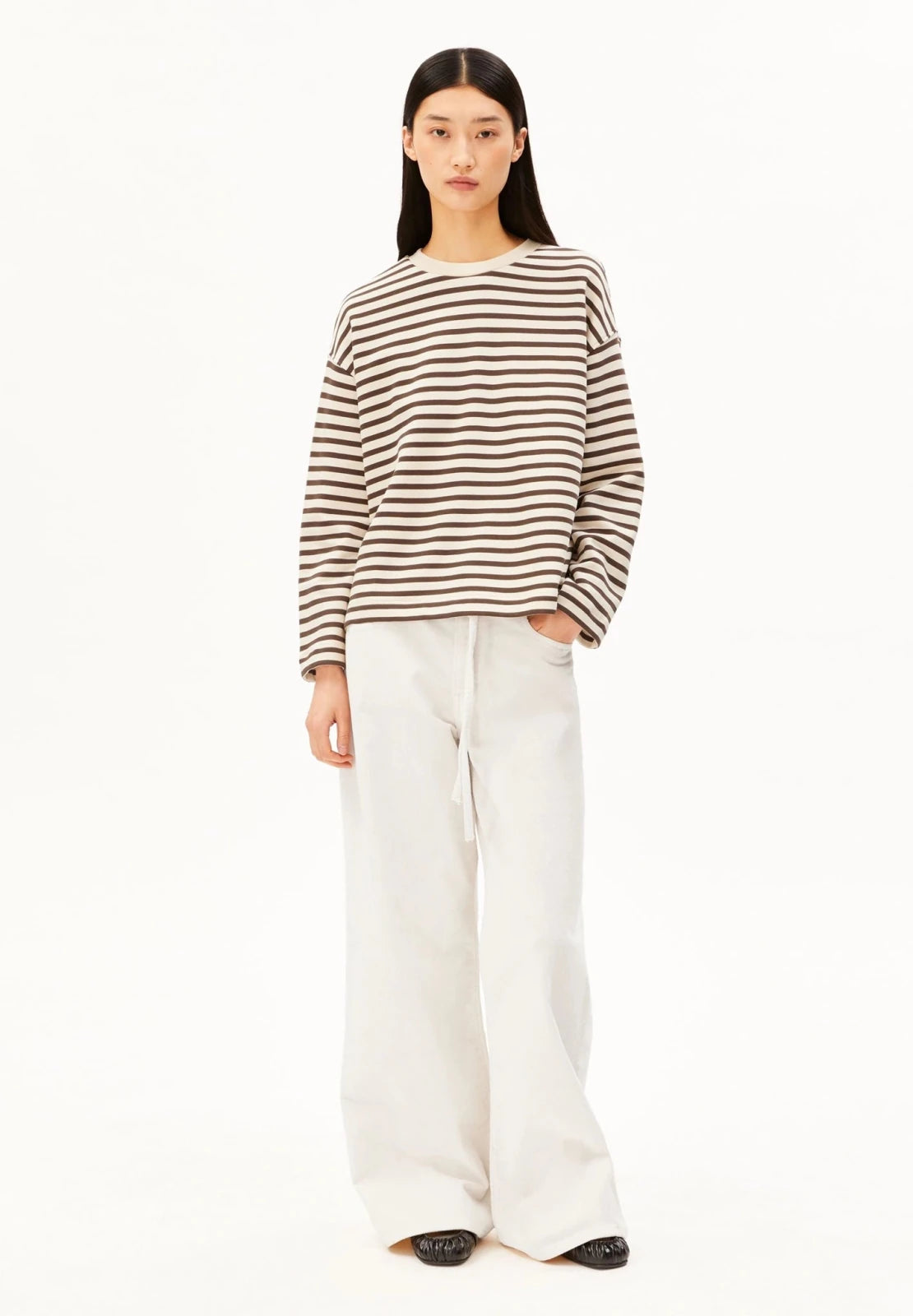 ARMEDANGELS - FRANKAA MAARLEN STRIPE Pullover • undyed-claystone - ROSA ECK