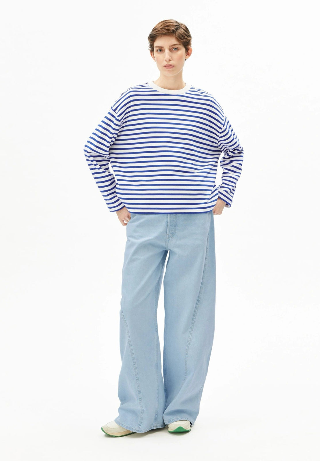 ARMEDANGELS - FRANKAA MAARLEN STRIPE Pullover • undyed - dynamo blue - T-Shirt - ROSA ECK