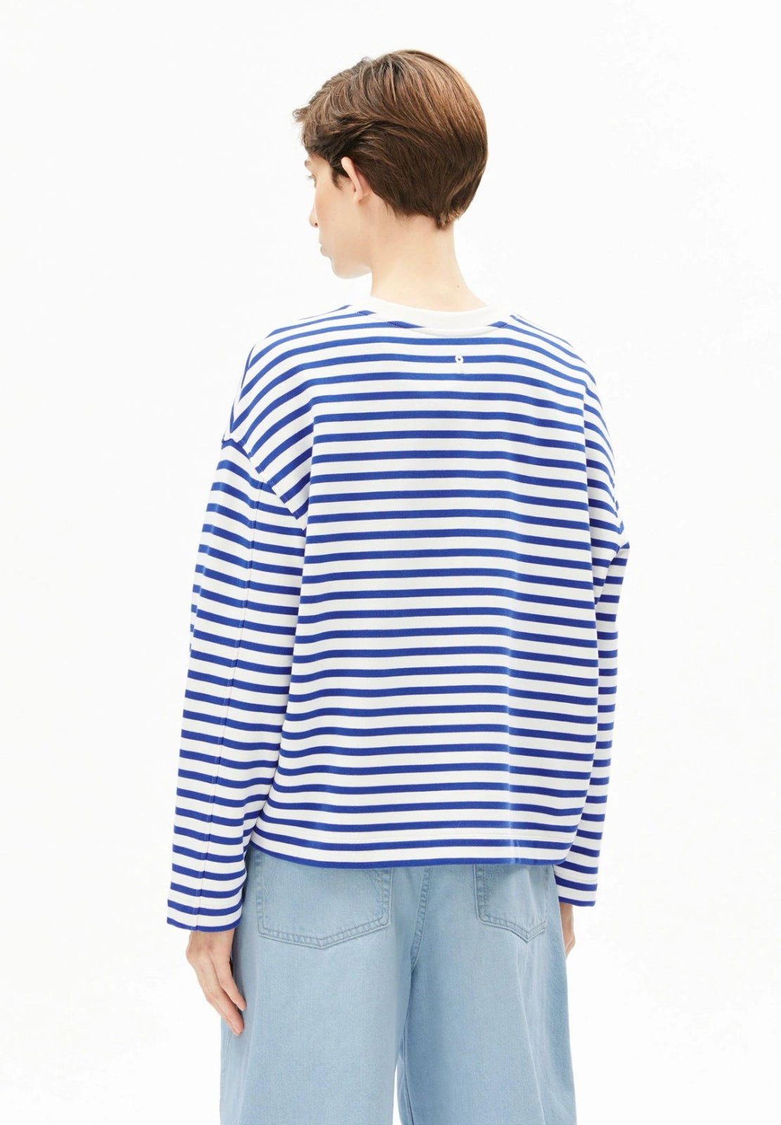 ARMEDANGELS - FRANKAA MAARLEN STRIPE Pullover • undyed - dynamo blue - T-Shirt - ROSA ECK