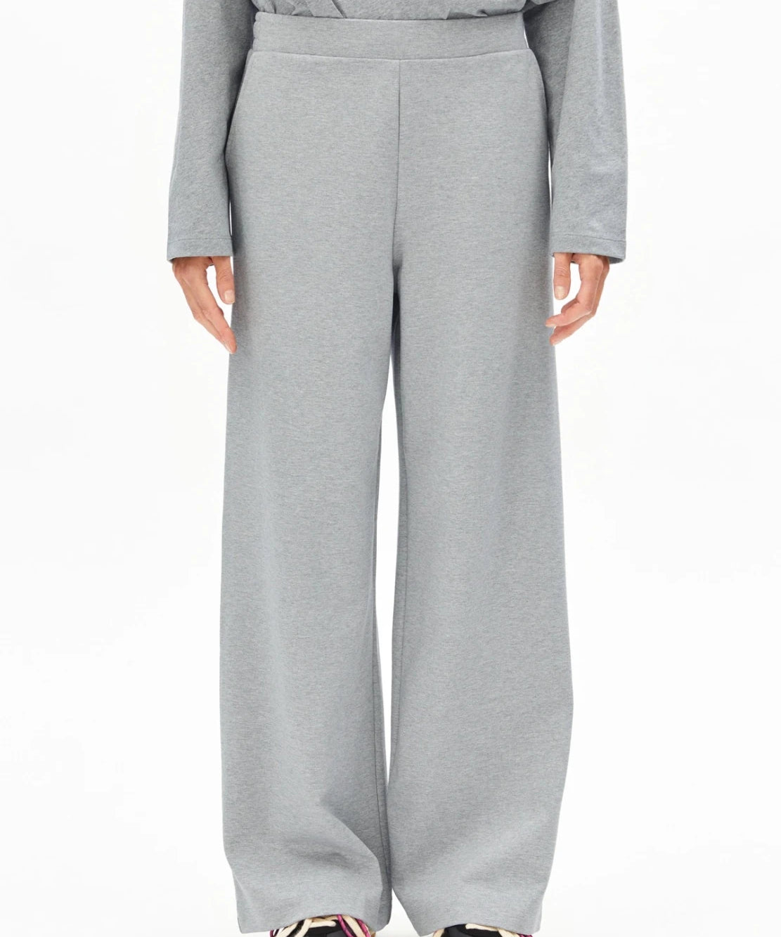 ARMEDANGELS - HIMAARI Jersey Jogginghose • silver melange - Hose - ROSA ECK