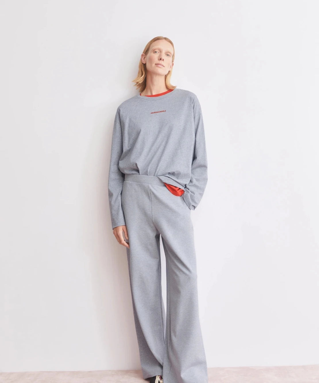 ARMEDANGELS - HIMAARI Jersey Jogginghose • silver melange - Hose - ROSA ECK