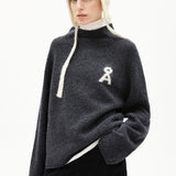 ICONIC Å MONALAA BOUCLÉ Strickpullover • steel melange-oatmilk