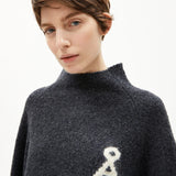 ICONIC Å MONALAA BOUCLÉ Strickpullover • steel melange-oatmilk