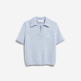 ARMEDANGELS - ICONIC Å Baumwoll-Polo-Strickpullover • mistblue - ROSA ECK