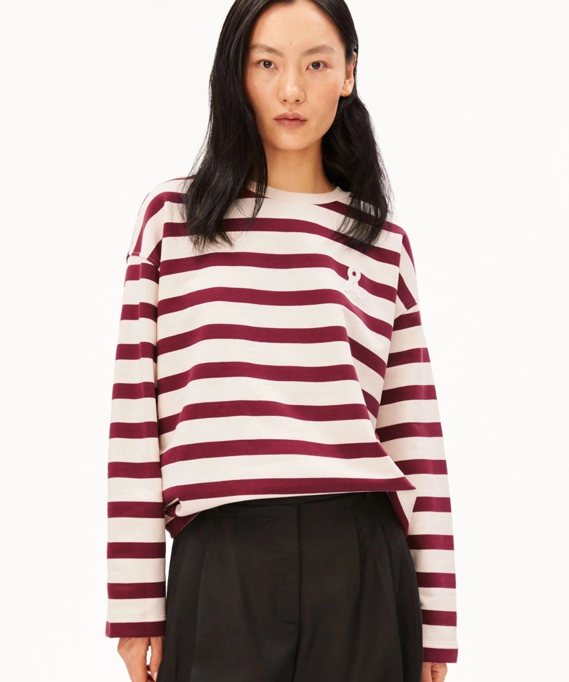 ARMEDANGELS - ICONIC Å FRANKAA BOLD Pullover • undyed-velvet red - ROSA ECK