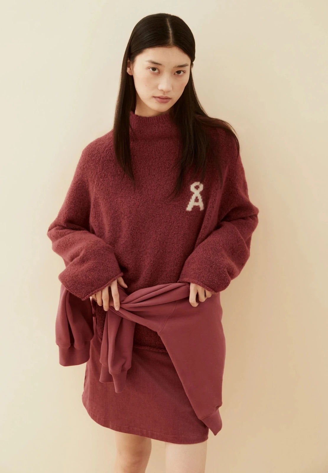ARMEDANGELS - ICONIC Å MONALAA BOUCLÉ Strickpullover • velvet ember - ROSA ECK