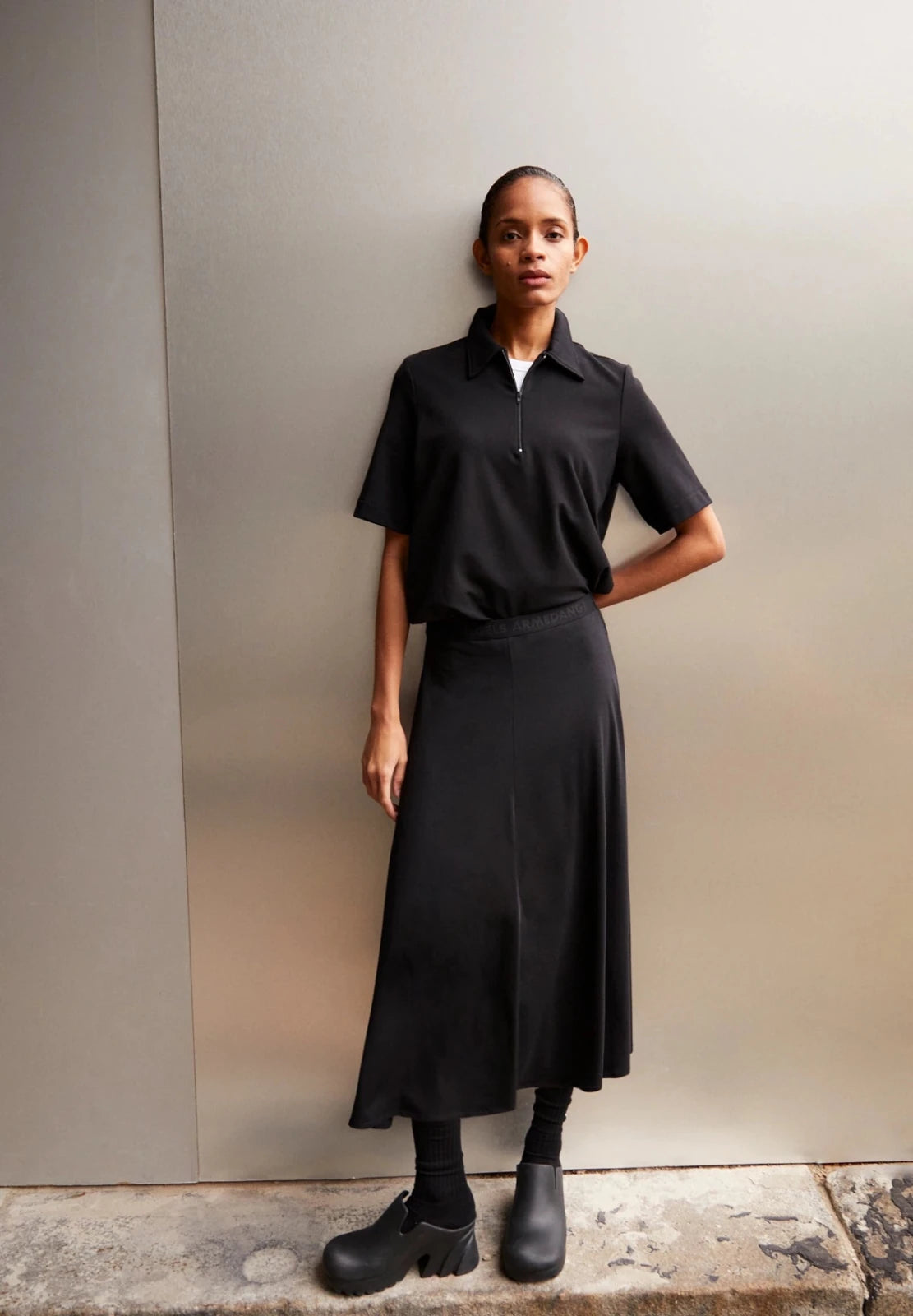 ARMEDANGELS - ILENIAA LARAA Midi - Rock • black - Rock - ROSA ECK