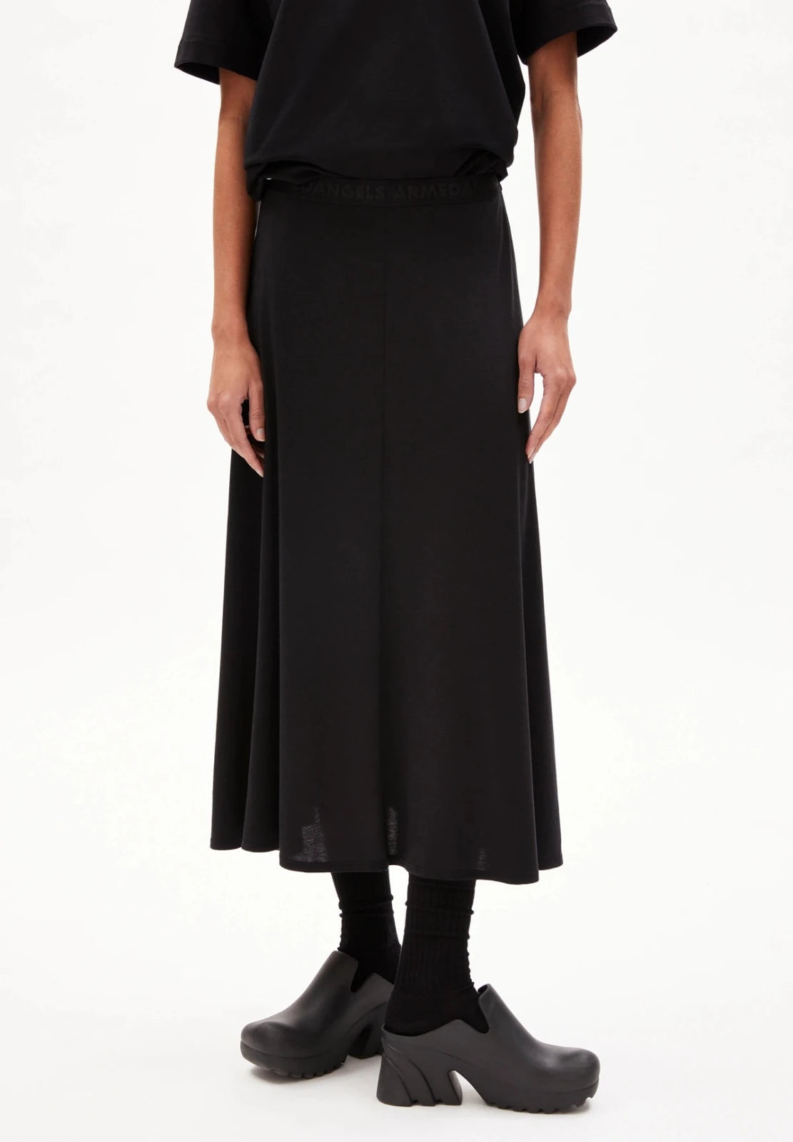 ARMEDANGELS - ILENIAA LARAA Midi - Rock • black - Rock - ROSA ECK