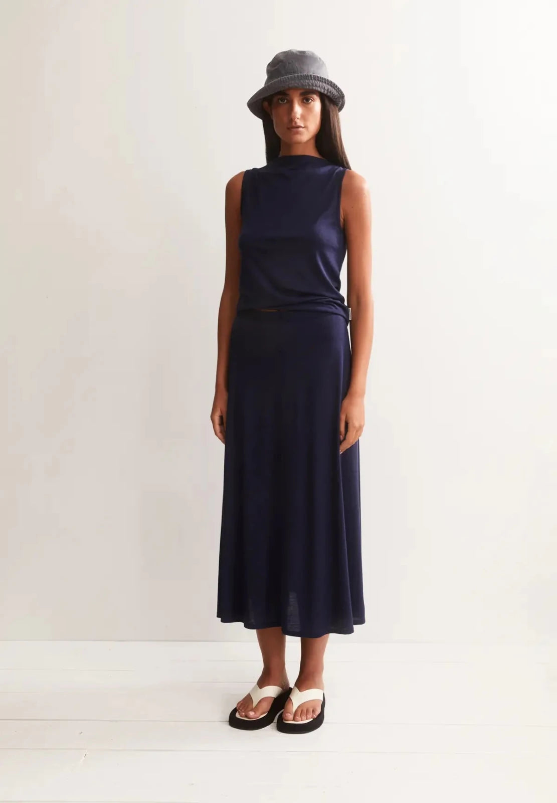 ARMEDANGELS - ILENIAA LARAA Midirock • tinted navy - ROSA ECK