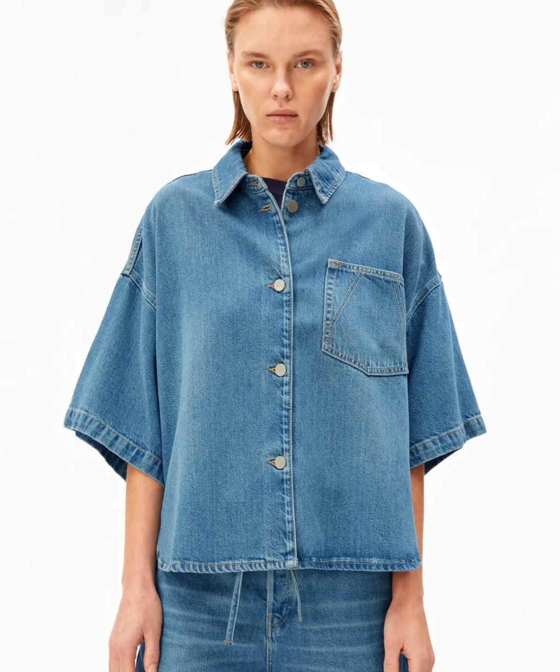 ARMEDANGELS - Jeans Overshirt • laguna - ROSA ECK
