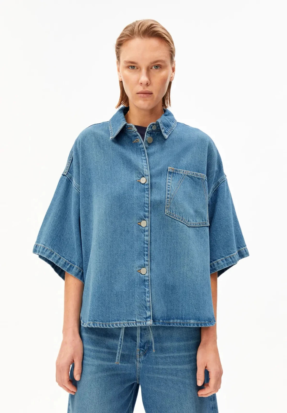 ARMEDANGELS - Jeans Overshirt • laguna - ROSA ECK