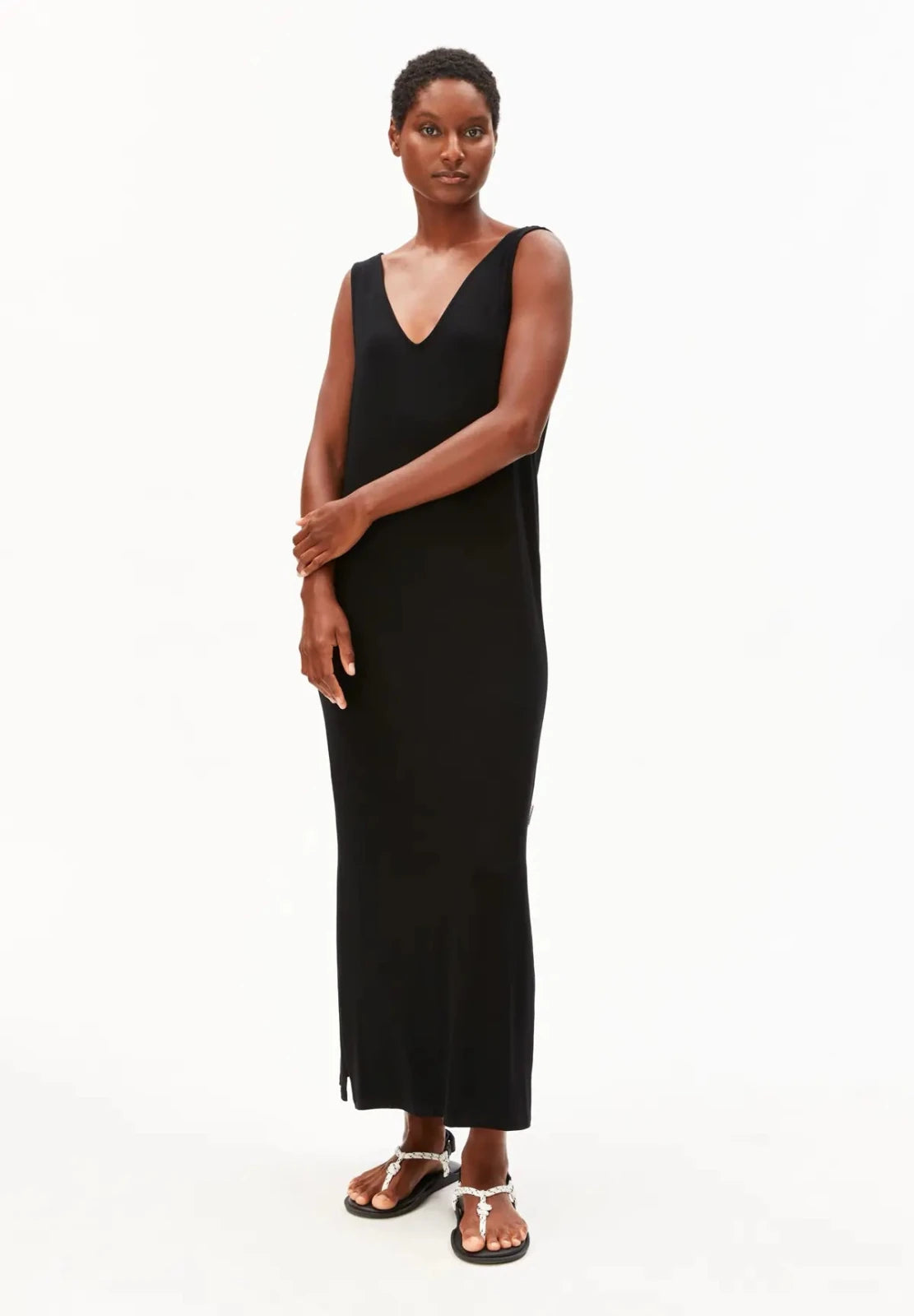 ARMEDANGELS - Jersey Midi Kleid • black - ROSA ECK