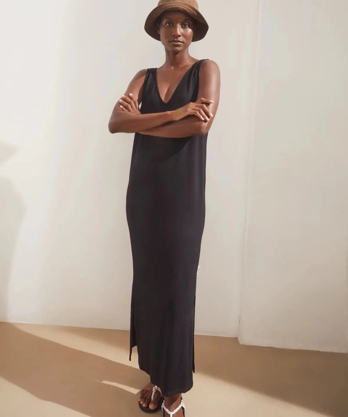 ARMEDANGELS - Jersey Midi Kleid • black - ROSA ECK