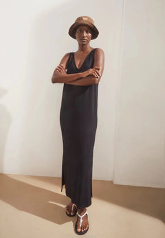 ARMEDANGELS - Jersey Midi Kleid • black - ROSA ECK