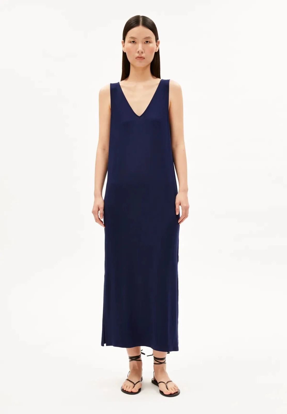ARMEDANGELS - Jersey Midi Kleid • tinted navy - ROSA ECK