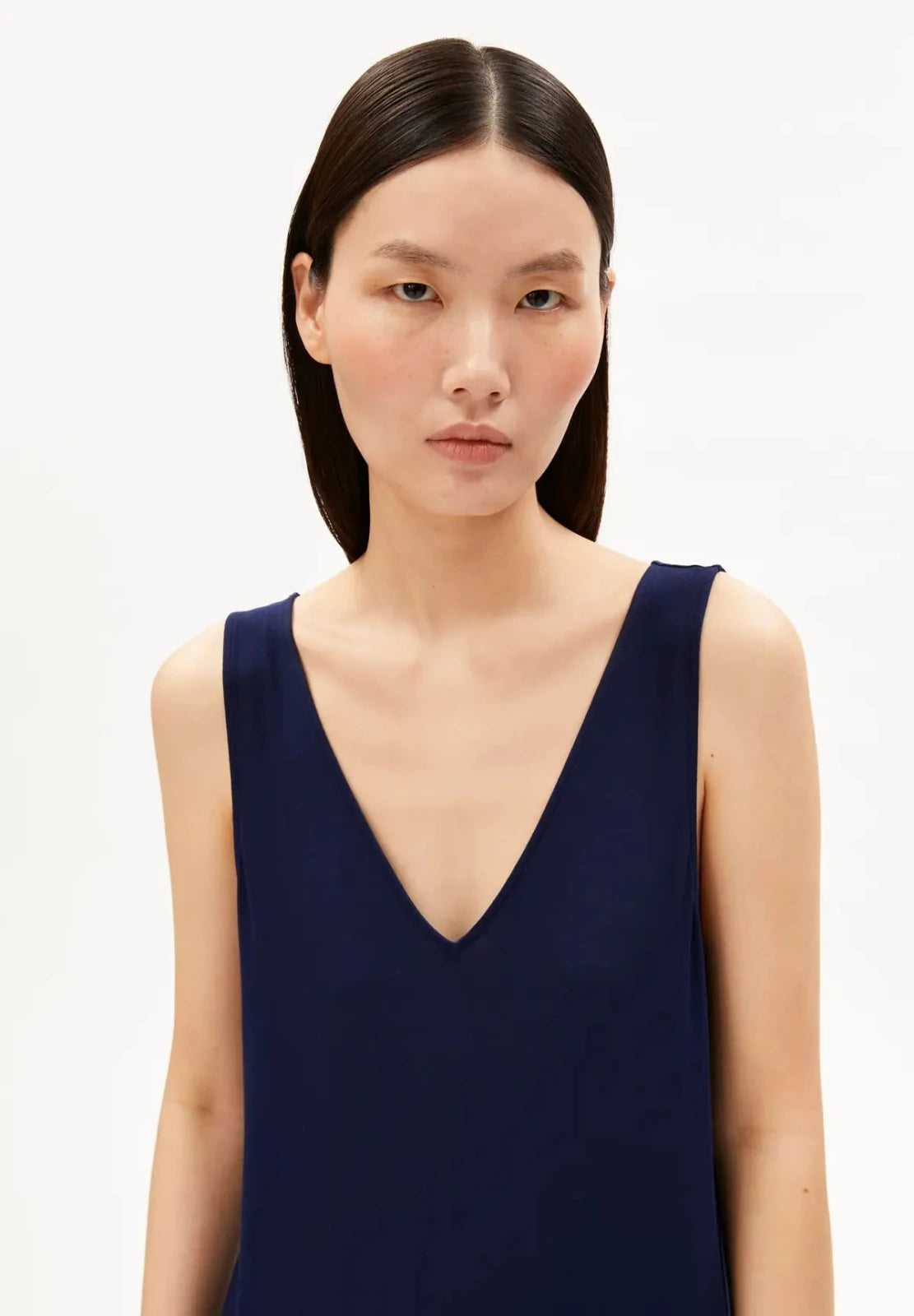 ARMEDANGELS - Jersey Midi Kleid • tinted navy - ROSA ECK