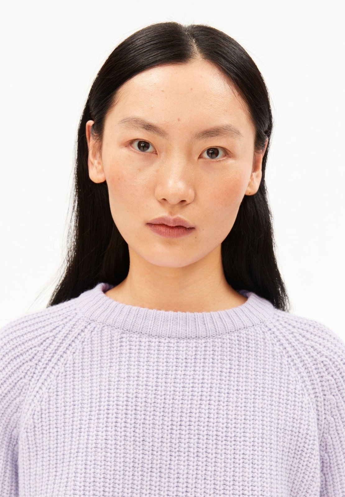 ARMEDANGELS - KAAGI Rippstrick-Pullover • moonlit lilac - ROSA ECK