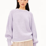 ARMEDANGELS - KAAGI Rippstrick-Pullover • moonlit lilac - ROSA ECK