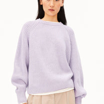 ARMEDANGELS - KAAGI Rippstrick-Pullover • moonlit lilac - ROSA ECK
