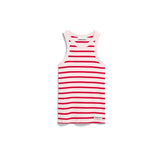ARMEDANGELS - KANITAA Gestreiftes Ripp - Top • pink mist - mars red - Top - ROSA ECK