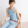 ARMEDANGELS - KANITAA Ripp - Top • blue glow - Top - ROSA ECK
