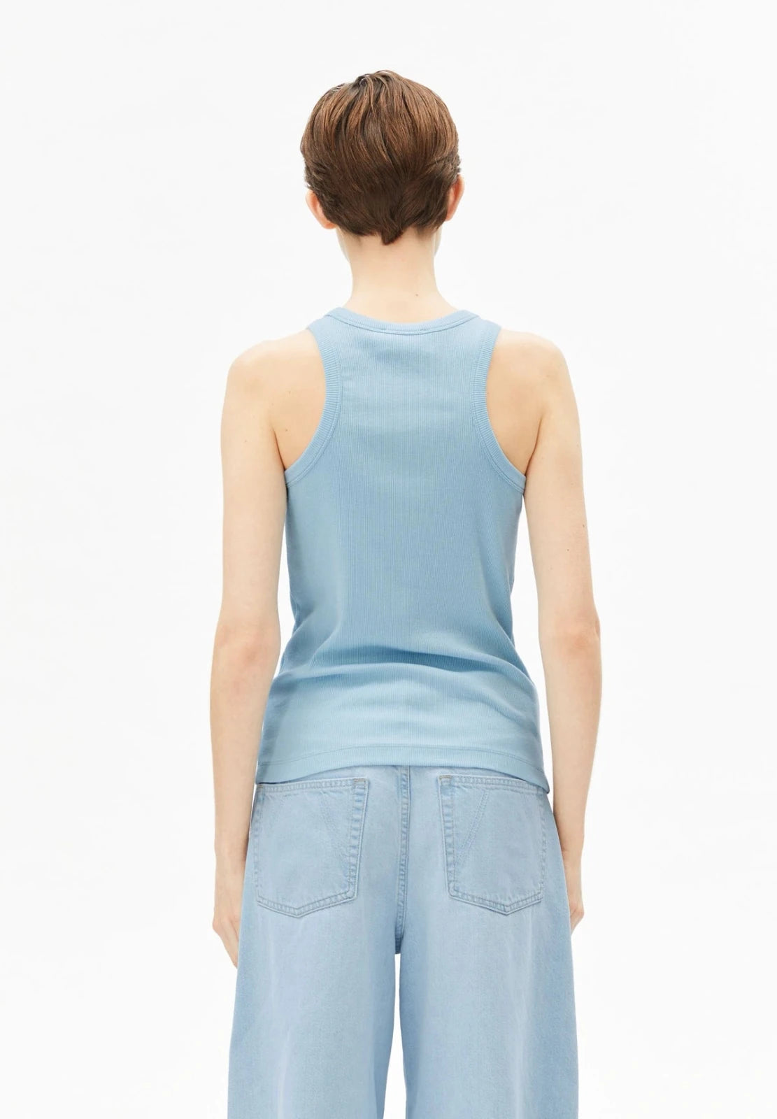ARMEDANGELS - KANITAA Ripp - Top • blue glow - Top - ROSA ECK