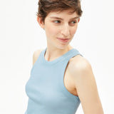 ARMEDANGELS - KANITAA Ripp - Top • blue glow - Top - ROSA ECK