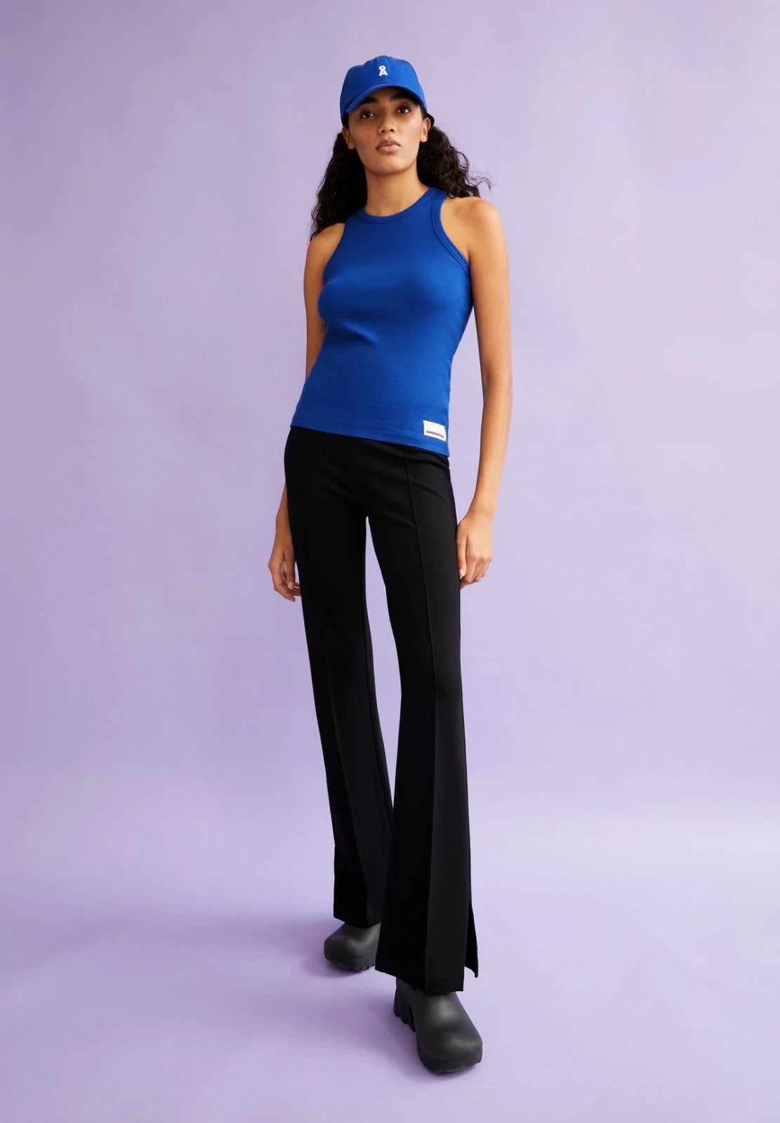 ARMEDANGELS - KANITAA Ripp - Top • dynamo blue - Top - ROSA ECK
