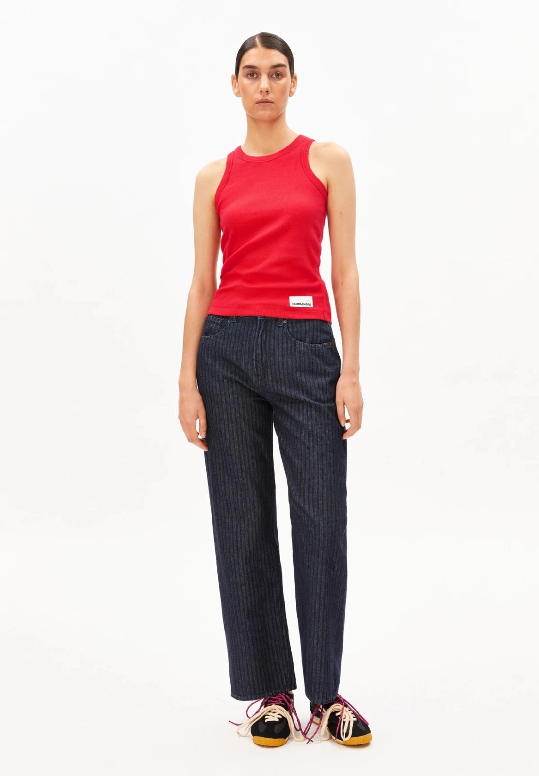 ARMEDANGELS - KANITAA Ripp - Top • mars red - Top - ROSA ECK