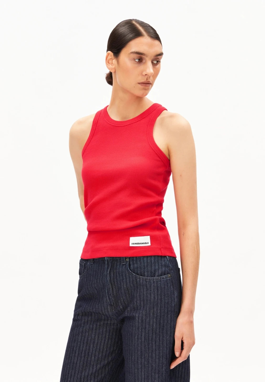 ARMEDANGELS - KANITAA Ripp - Top • mars red - Top - ROSA ECK