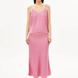 ARMEDANGELS - LENOVAA Satin Slip Rock • washed berry - ROSA ECK
