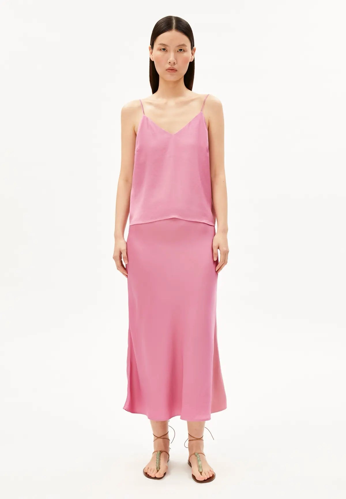 ARMEDANGELS - LENOVAA Satin Slip Rock • washed berry - ROSA ECK