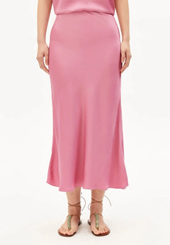 ARMEDANGELS - LENOVAA Satin Slip Rock • washed berry - ROSA ECK