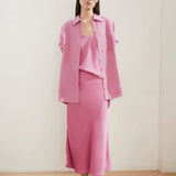 ARMEDANGELS - LENOVAA Satin Slip Rock • washed berry - ROSA ECK