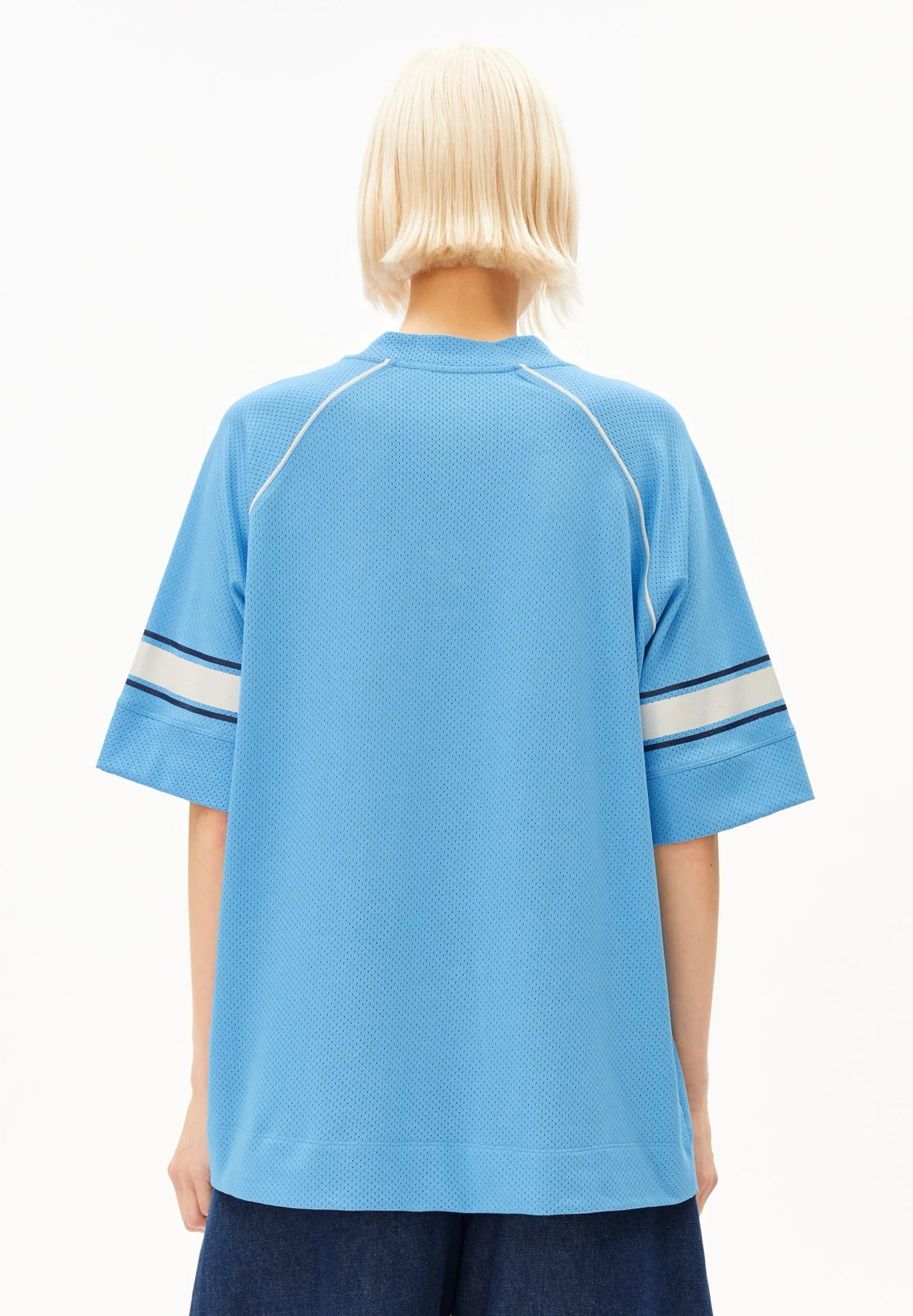 ARMEDANGELS - Mesh T-Shirt • skylight - ROSA ECK