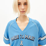 ARMEDANGELS - Mesh T-Shirt • skylight - ROSA ECK