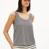 ARMEDANGELS - MINAAMI LITA Top • black - oatmilk - ROSA ECK
