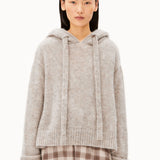 Mohair-Mix Strick-Hoodie • honey melange