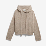 Mohair-Mix Strick-Hoodie • honey melange