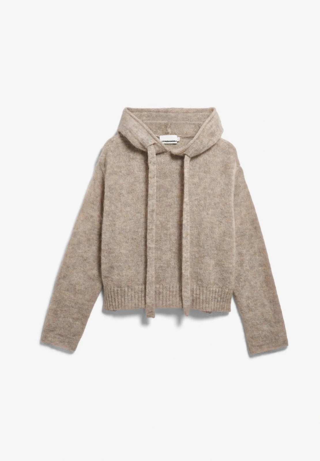 ARMEDANGELS - Mohair-Mix Strick-Hoodie • honey melange - ROSA ECK