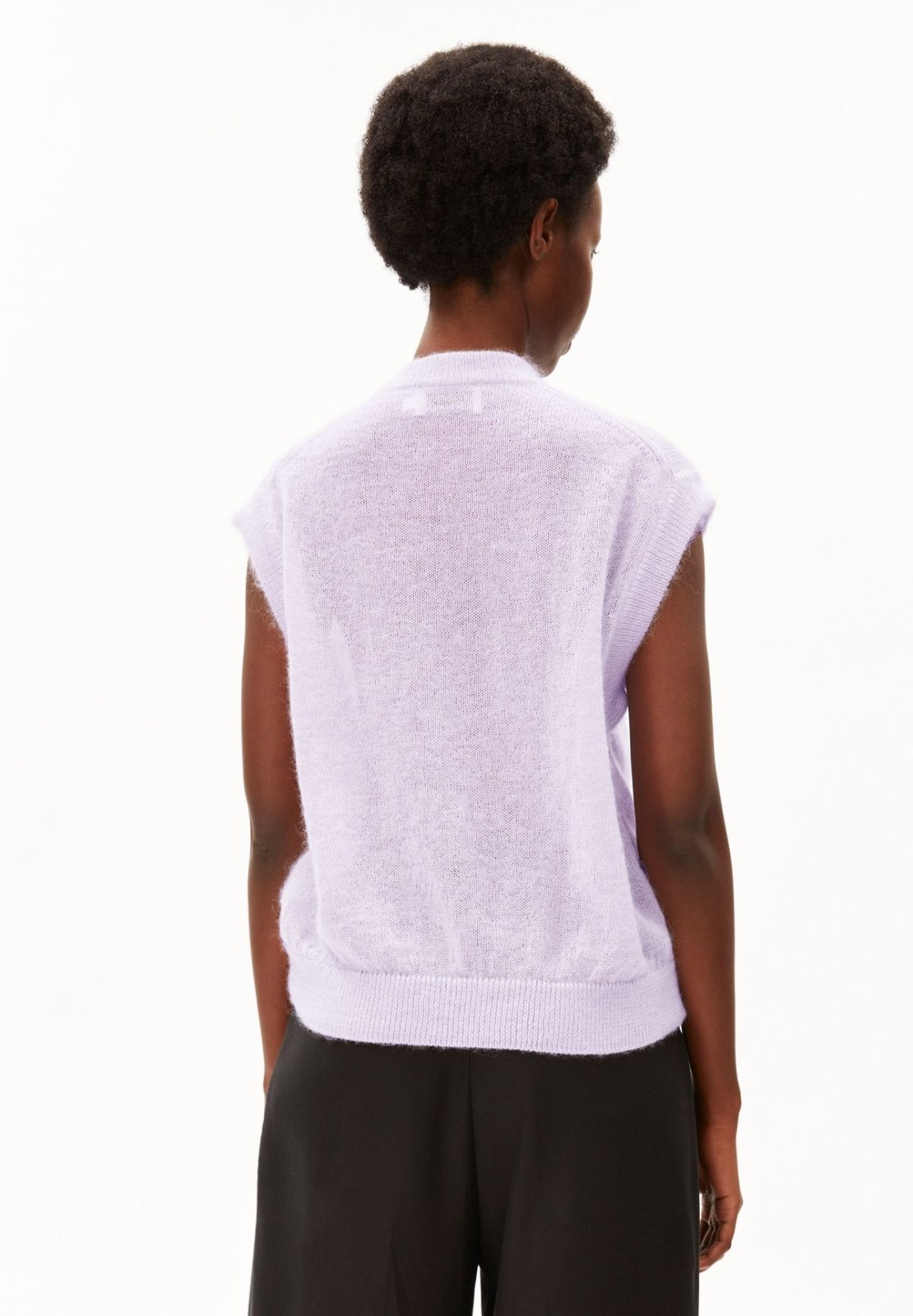 ARMEDANGELS - Mohair-Mix Strickpullunder • moonlit lilac - ROSA ECK